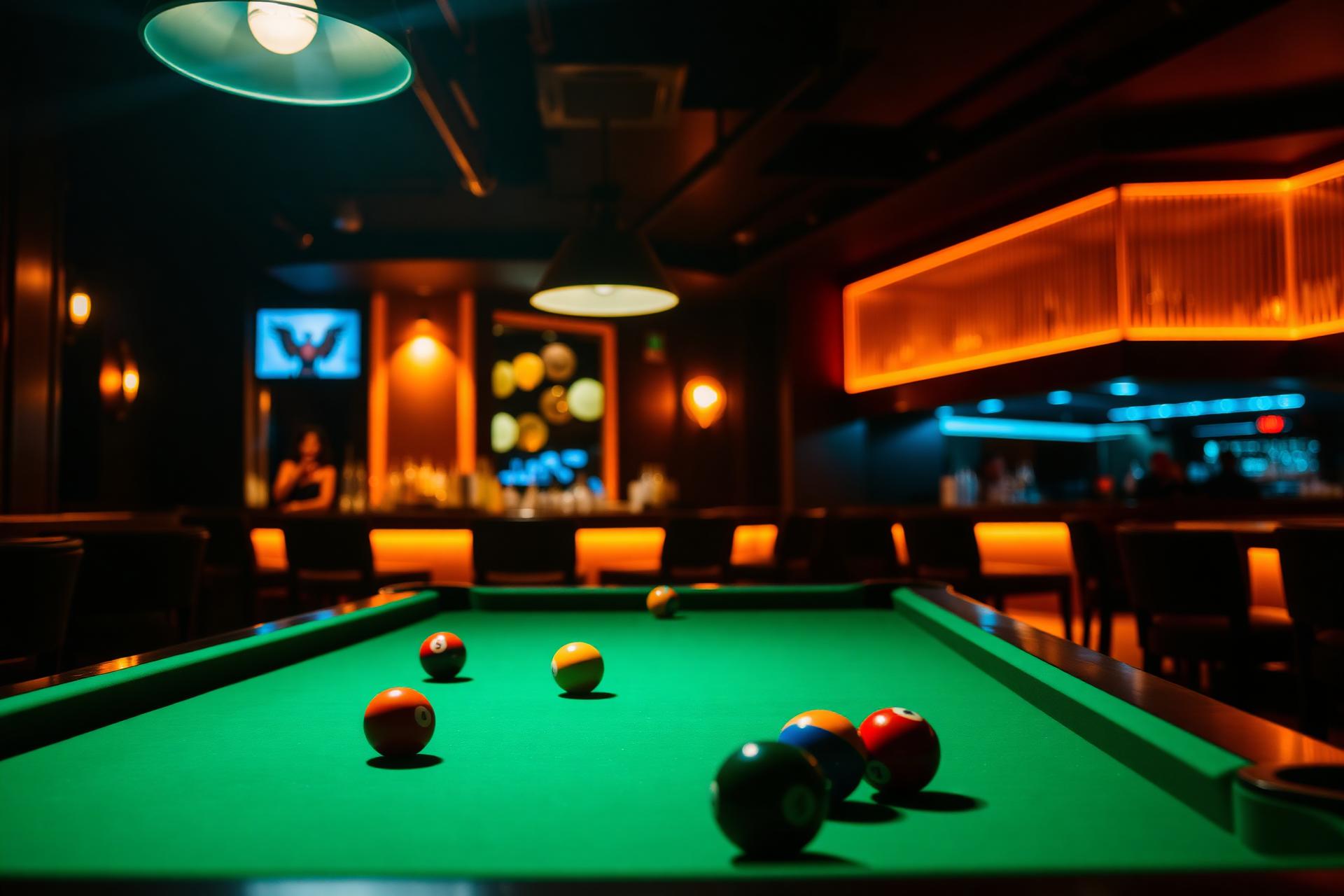 Billiards lounge at The Break Room